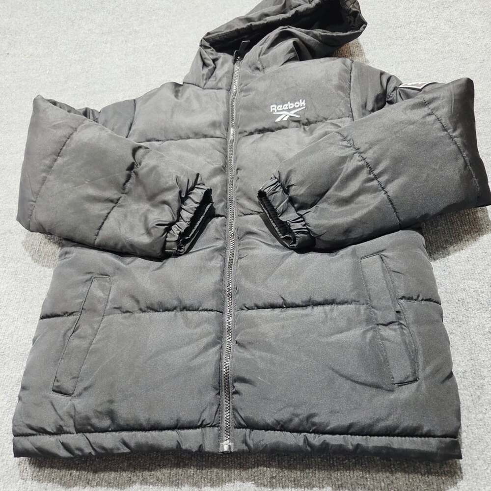 Reebok Black Heavyweight Puffer Jacket With Hood Size XL